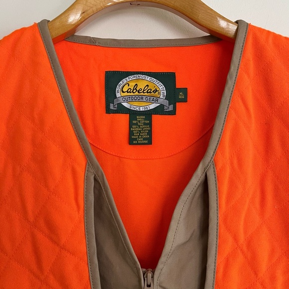 Cabela’s Vintage Full Zip Hunting & Fishing Vest w/ Game Pouch XL - Picture 4 of 15